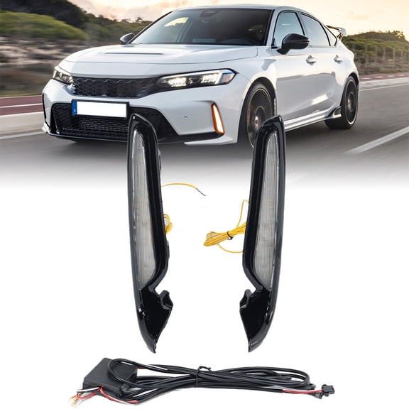 LED Daytime Running Light For 2023-2025 Honda Civic Type R Turn Signal Fog Lamps