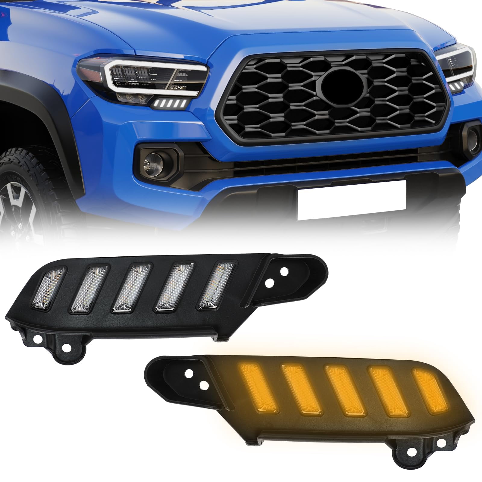 LED Daytime Running Lights For Tacoma 2024-2025 - Amber Sequential Turn Signals 3 thumbnail image