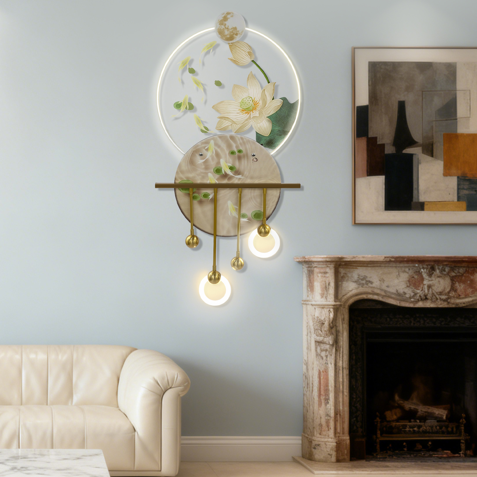Wall Decaration Leds LED Decoration Sculpture Wall Painting, Welcoming Pine Wall Decor Lamp ...