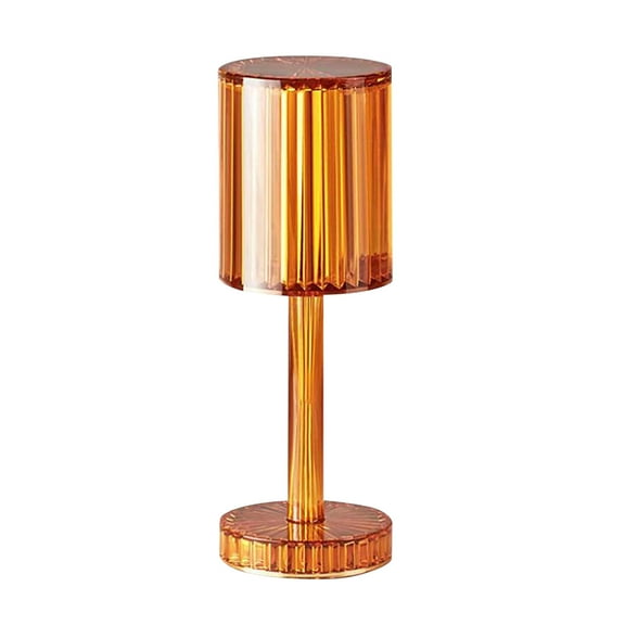 LED Decorative Light,Touching Control Crystal Lamp Crystal Cordless Table Lamp With Touching Control USB Port 3-Way Dimmable Bedside Nightstand Lamp,Orange