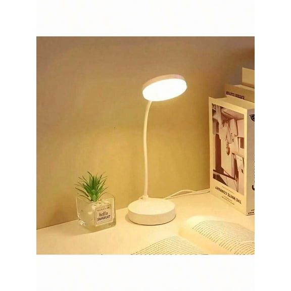 LED Desk Lamp With 3-Level Dimmer, Flexible Gooseneck, Eye-Caring Table Light, USB Powered, Switchable White To Warm Illumination, Ideal For Home Office Reading And Studying