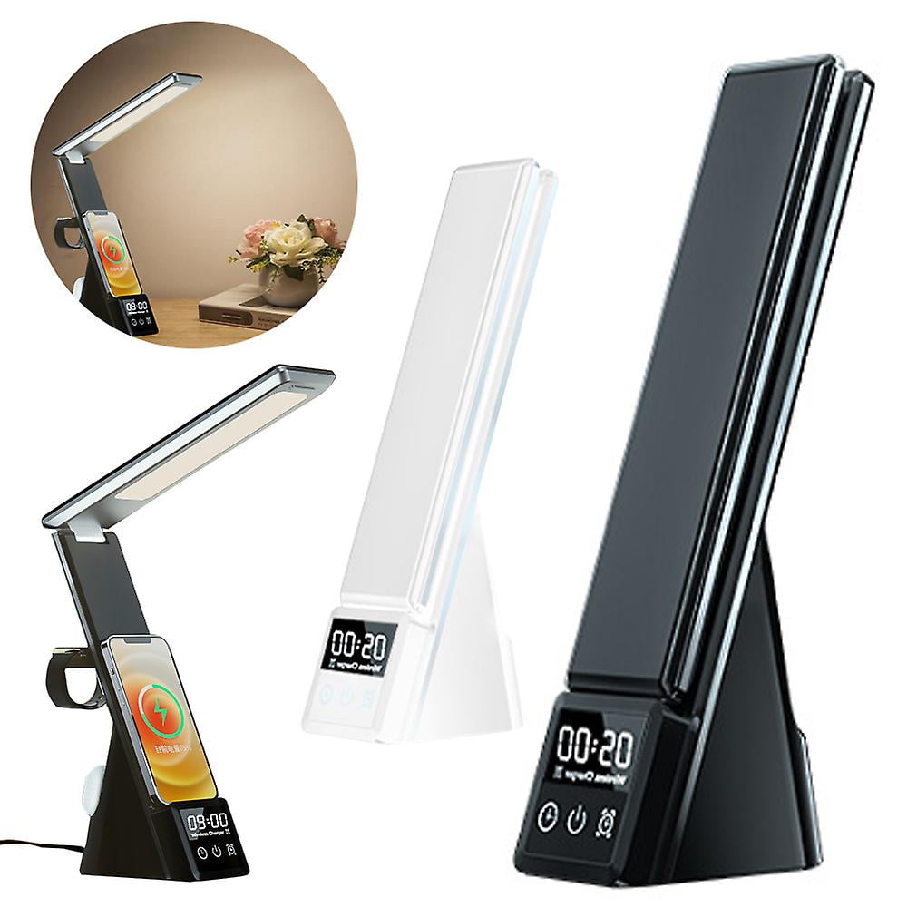 LED Desk Lamp 3 in 1 Table Lamp 3 Dimable Level Fast Qi Wireless