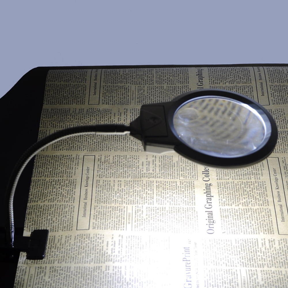 LED Desk Lamp 5X 10X 15X 20X Magnifier Glass Desk Lamp Bright LED