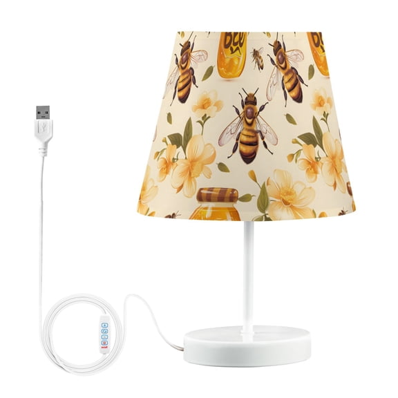 LED Desk Lamp Bees and Honey Table Nightstand Lamps with 3 Color Temperatures for Home Bedroom Living Room Decor 8x12
