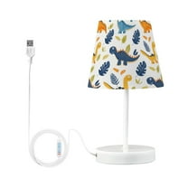 LED Desk Lamp Cartoon Dinosaur and Leaf Table Nightstand Lamps with 3 Color Temperatures for Home Bedroom Living Room Decor 6x11
