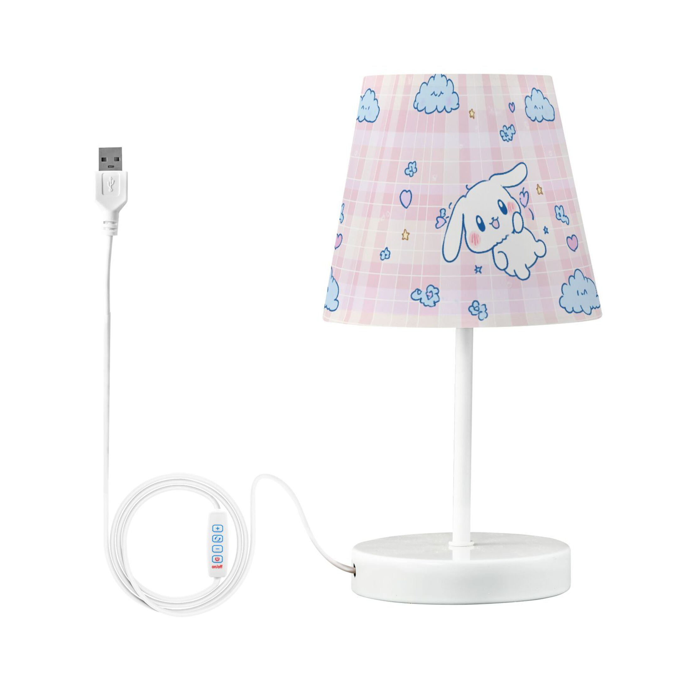 LED Desk Lamp Cinnamoroll Flying in Sky Table Nightstand Lamps with 3 Color Temperatures for Home Bedroom Living Room Decor 6x11