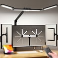 thumbnail image 1 of LED Desk Lamp with Clamp, Architect Desk Lamp for Home Office with Remote, 24W Ultra-Bright Desk Light with Stepless Dimming and Stepless Color Temp, Memory Function for Study and Workbench, 1 of 5
