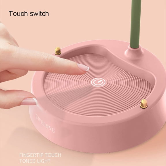 LED Desk Lamp, Cordless Table Light, Adjustable Gooseneck Dimmable Touch Rechargeable Battery Eye-Caring Night Light for Kids, Mini Cute Lamp for College Dorm Bedroom Reading (Yellow)