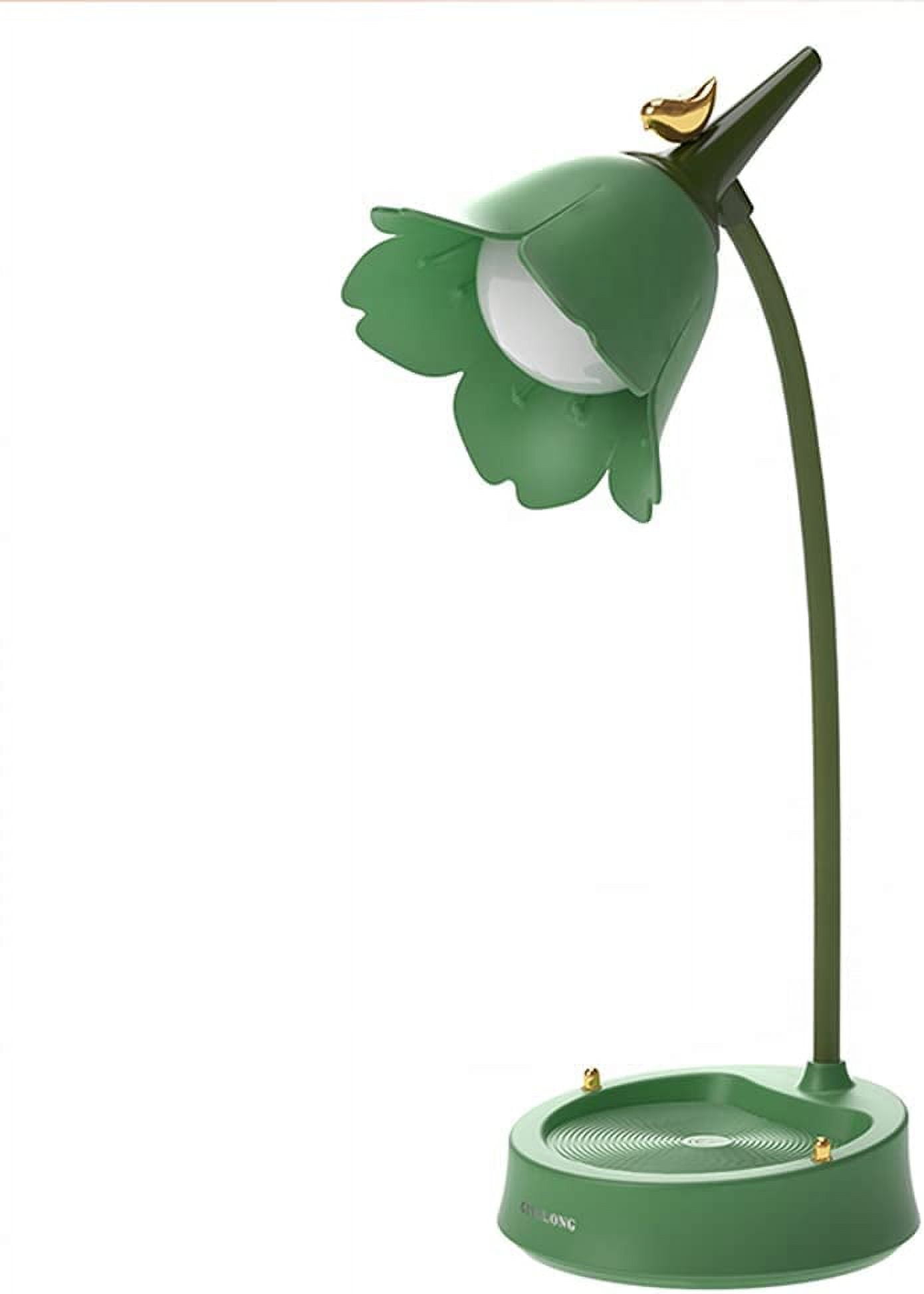 Green Cordless Touch Adjustable Gooseneck LED Desk Lamp
