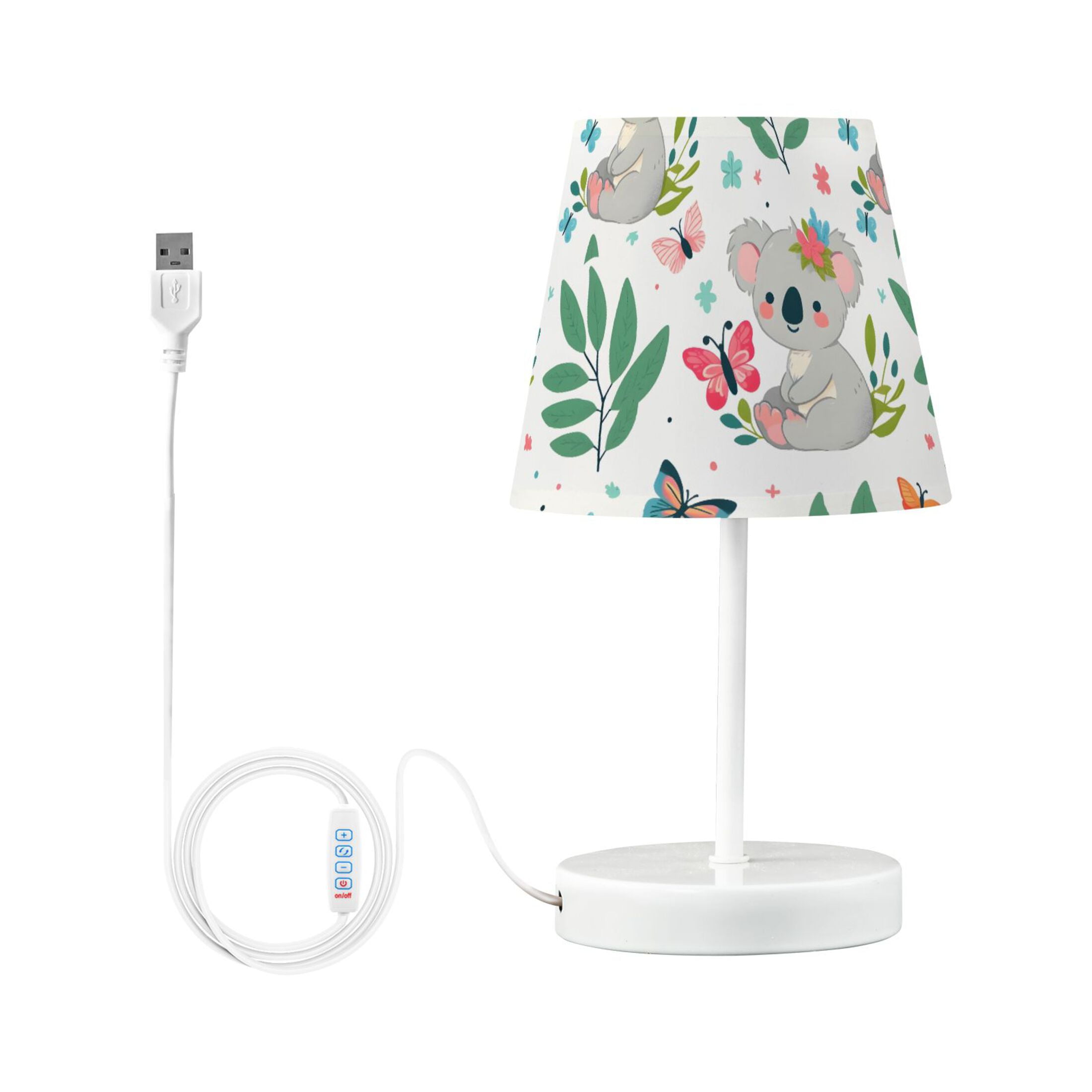 LED Desk Lamp Cute Koala and Butterfly Table Nightstand Lamps with 3 Color Temperatures for Home Bedroom Living Room Decor 6x11