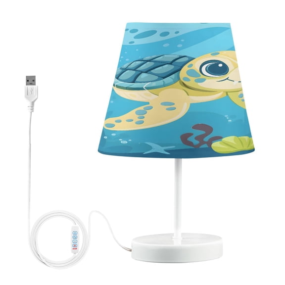 LED Desk Lamp Cute Turtle Swimming Table Nightstand Lamps with 3 Color Temperatures for Home Bedroom Living Room Decor 8x12