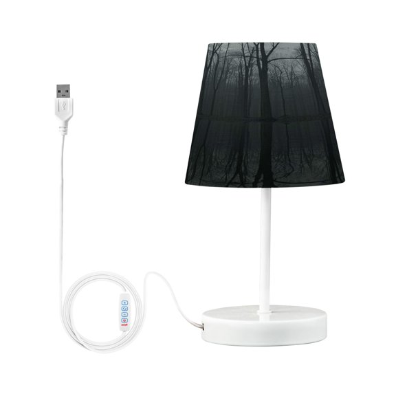 LED Desk Lamp Dark Forest Reflections in Water Table Nightstand Lamps with 3 Color Temperatures for Home Bedroom Living Room Decor 6x11