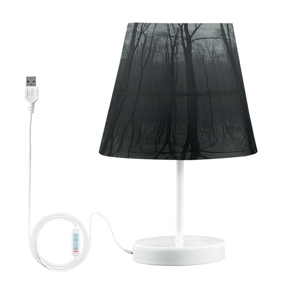 LED Desk Lamp Dark Forest Reflections in Water Table Nightstand Lamps with 3 Color Temperatures for Home Bedroom Living Room Decor 8x12
