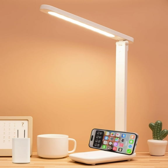 LED Desk Lamp Dimmable Table Lamp Reading Lamp, 3 Lighting Modes, 180 Degree Sensitive Control Study Desk Lamp, Eye-Caring Office Lamp, 4500K