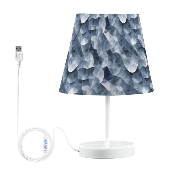 LED Desk Lamp Elegant Wavy Geometric Table Nightstand Lamps with 3 Color Temperatures for Home Bedroom Living Room Decor 8x12