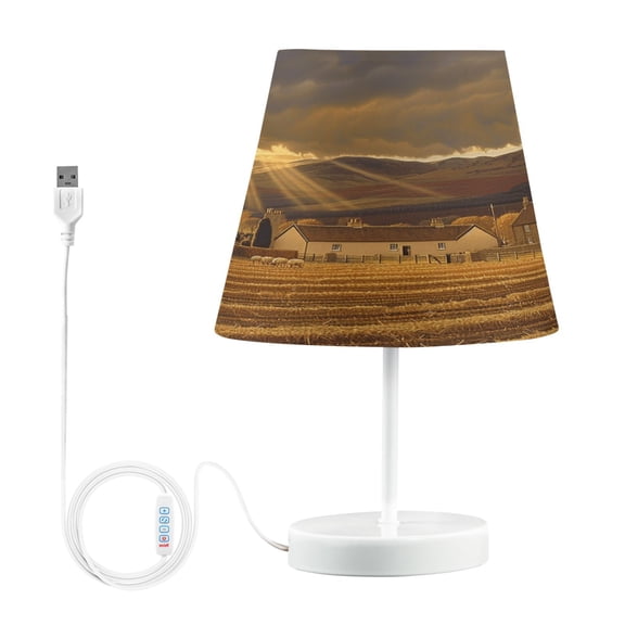 LED Desk Lamp Farms with Sunshine Table Nightstand Lamps with 3 Color Temperatures for Home Bedroom Living Room Decor 8x12