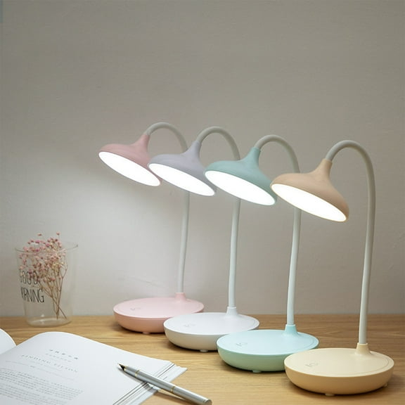 LED Desk Lamp | Foldable Plug-in Reading Light - 3-Level Color Temperature & Stepless Dimming | Blue Light Eye Protection, Adjustable Angle, Phone & Pen Holder | 3000-6000K | 9x9x36cm | 1pc
