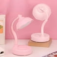 thumbnail image 1 of LED Desk Lamp Foldable Rechargeable | Clip-On Eye Protection Light for Reading, Office, Remote Work | 3 Color Temperatures, Stepless Dimming, USB, Adjustable Gooseneck | 9x9x23cm | White/Pink/Dark, 1 of 7