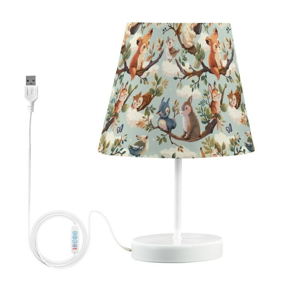 LED Desk Lamp Fox Bird Butterfly Branch Table Nightstand Lamps with 3 Color Temperatures for Home Bedroom Living Room Decor 8x12