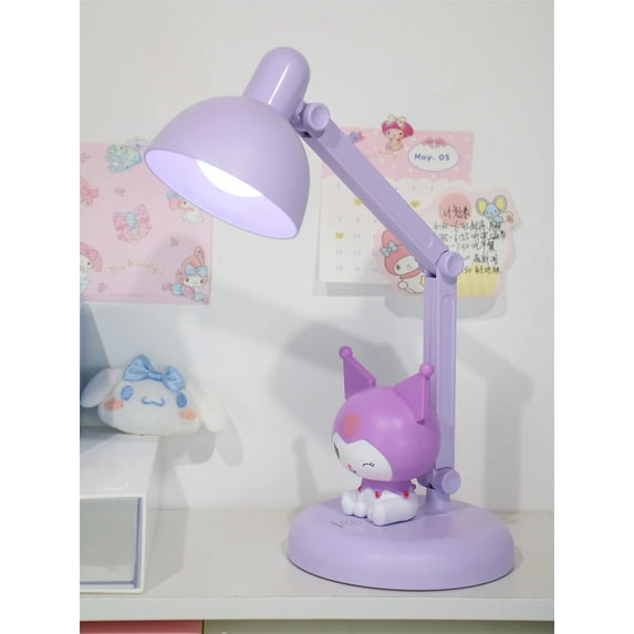 LED Desk Lamp Kawaii My Melody Kuromi Cinnamoroll Usb Rechargeable Touch Desk Lamp Anime Sanrio Cute Eye Protection Night Light