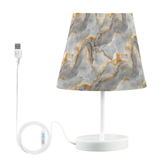 LED Desk Lamp Marble Texture Table Nightstand Lamps with 3 Color Temperatures for Home Bedroom Living Room Decor 8x12