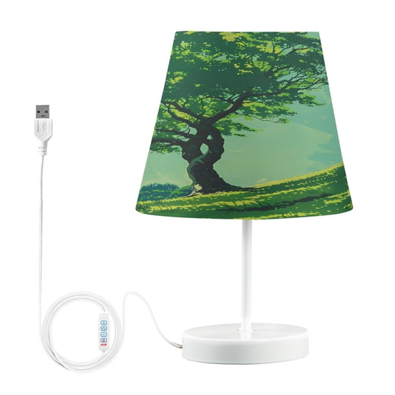 LED Desk Lamp Oak Tree and Person Walk Table Nightstand Lamps with 3 Color Temperatures for Home Bedroom Living Room Decor 8x12