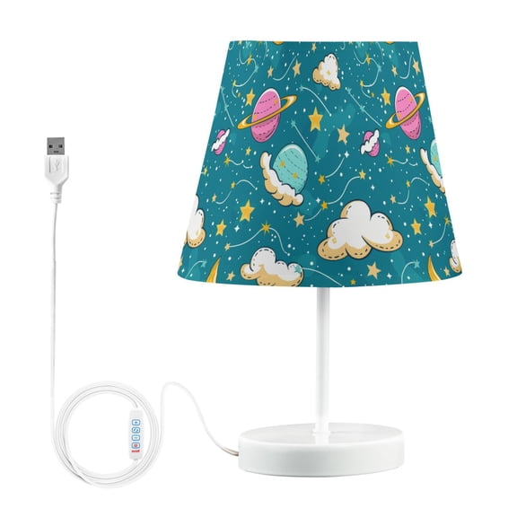 LED Desk Lamp Planet Star Cloud Table Nightstand Lamps with 3 Color Temperatures for Home Bedroom Living Room Decor 8x12