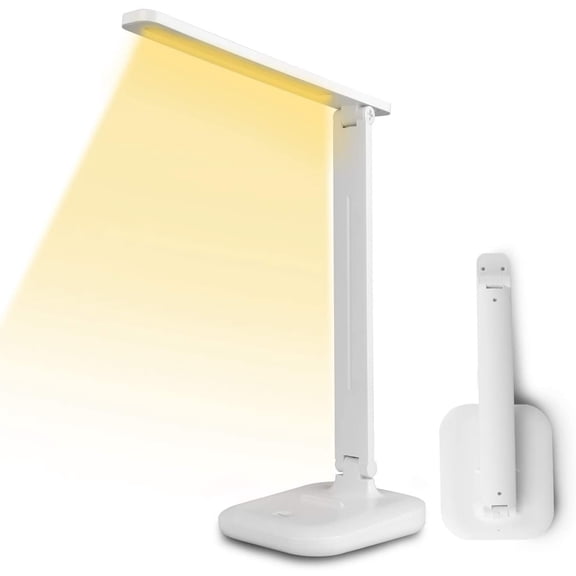 LED Desk Lamp Reading Lamp, Study Lamp, Foldable Dimmable Touch Lamp Control USB Rechargeable Low Power Consumption for Home Studio Office
