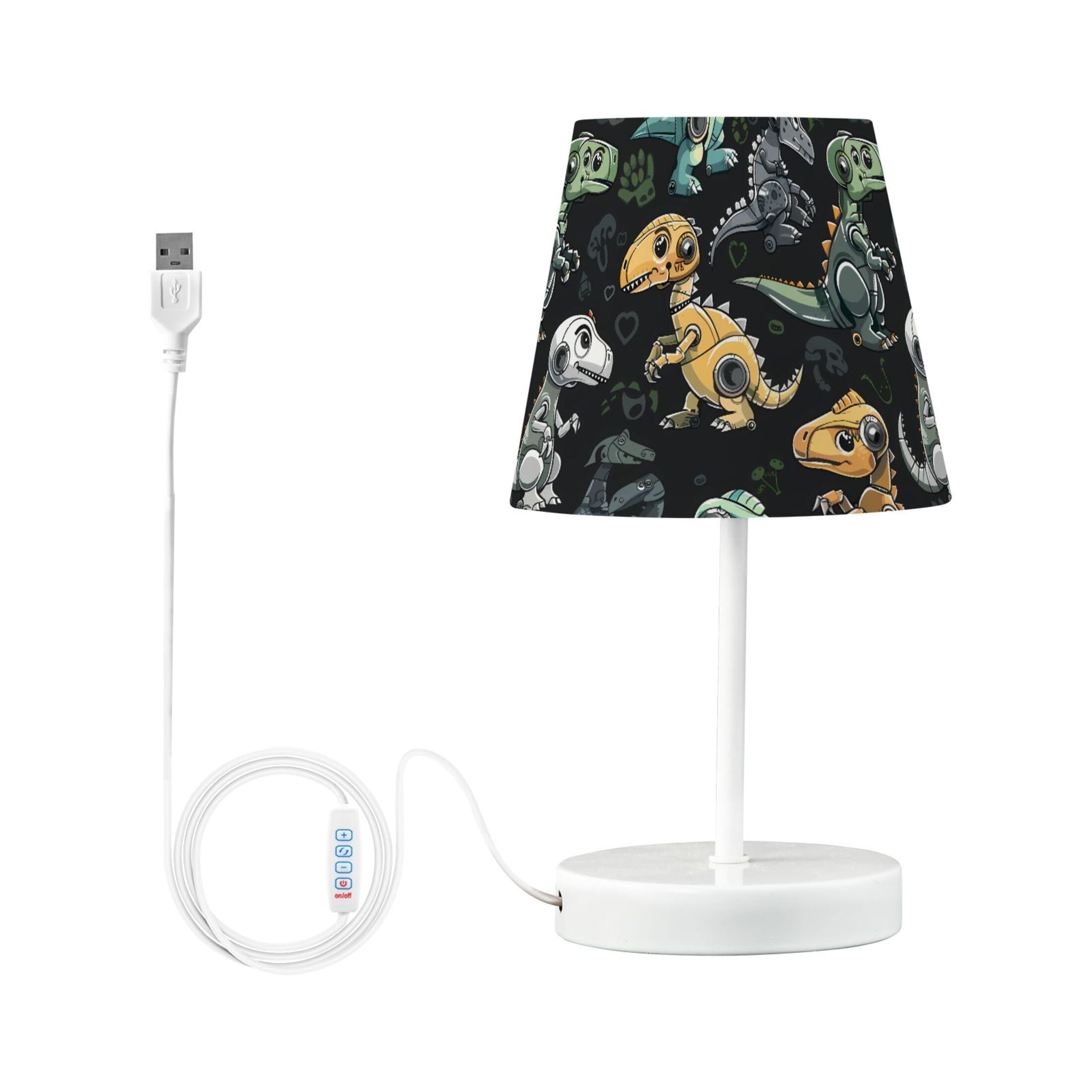 LED Desk Lamp Robot Dinosaur Table Nightstand Lamps with 3 Color Temperatures for Home Bedroom Living Room Decor 6x11