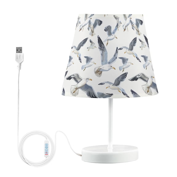 LED Desk Lamp Seagulls Flying Table Nightstand Lamps with 3 Color Temperatures for Home Bedroom Living Room Decor 8x12