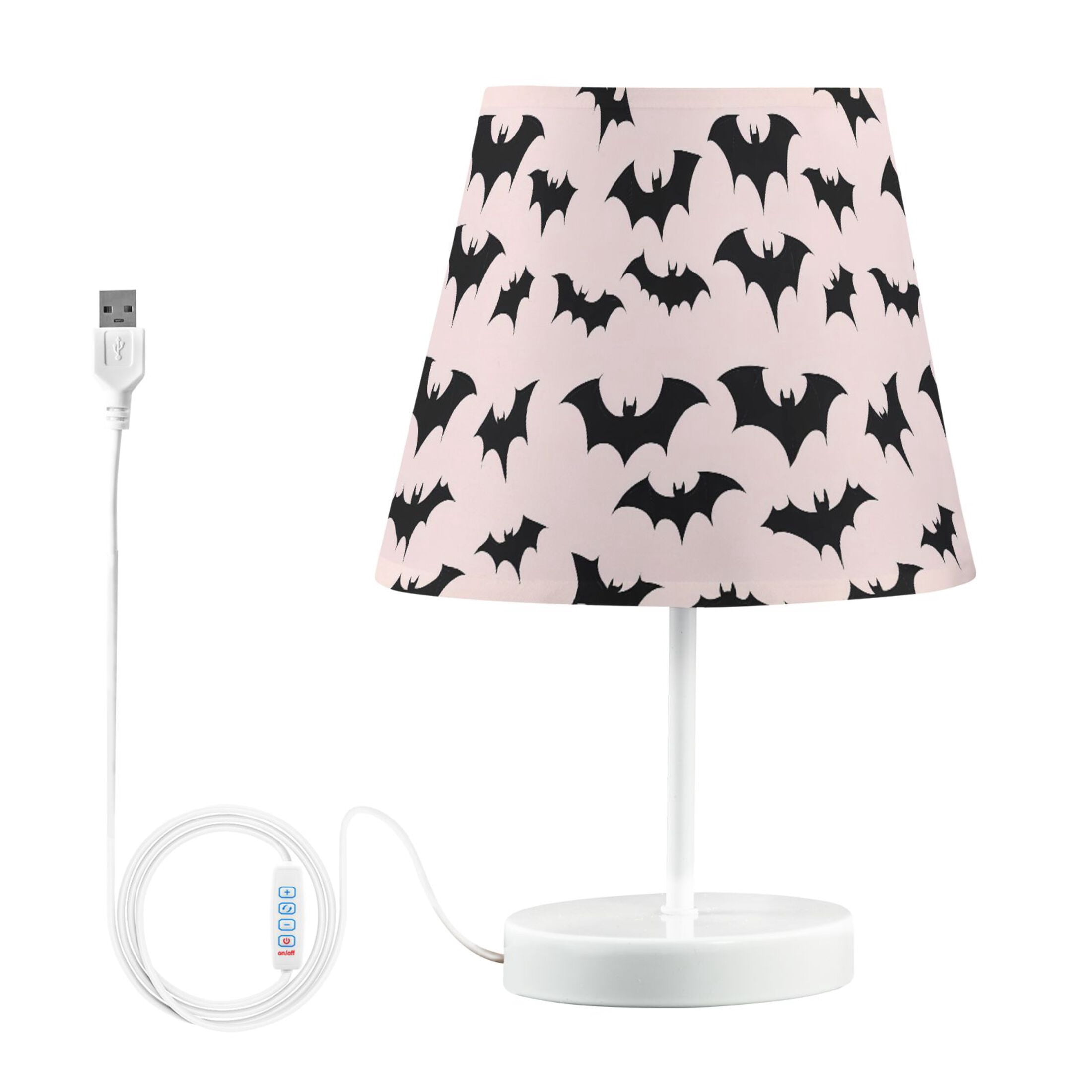 LED Desk Lamp Silhouette Bats Table Nightstand Lamps with 3 Color Temperatures for Home Bedroom Living Room Decor 8x12