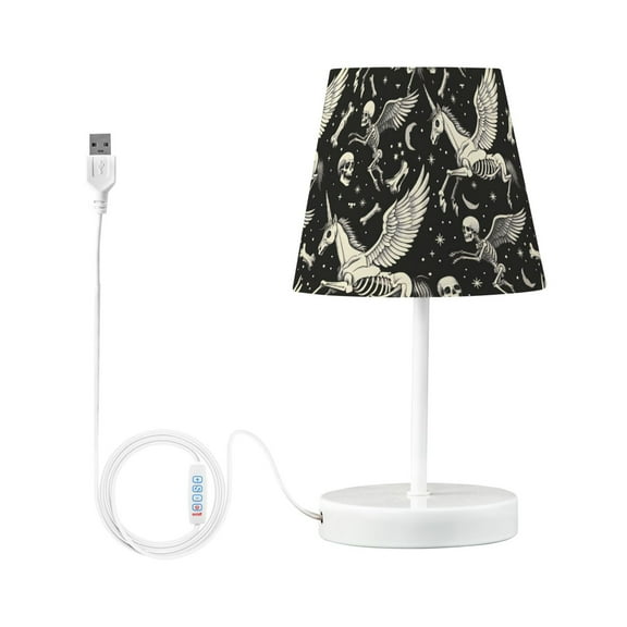 LED Desk Lamp Skeleton Pegasus Table Nightstand Lamps with 3 Color Temperatures for Home Bedroom Living Room Decor 6x11