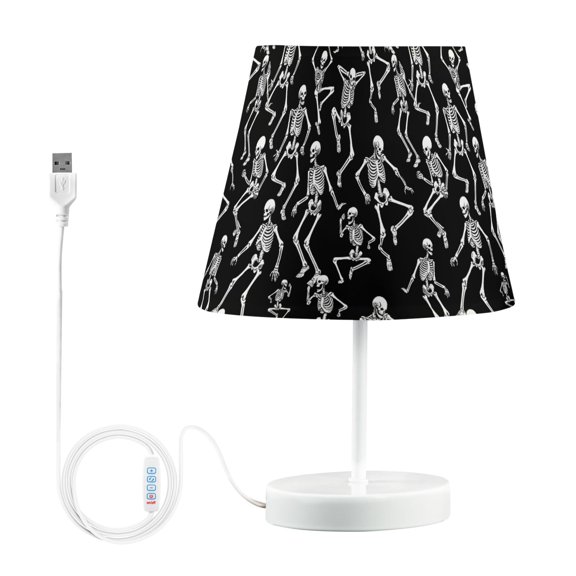 LED Desk Lamp Skeletons Dancing Table Nightstand Lamps with 3 Color Temperatures for Home Bedroom Living Room Decor 8x12