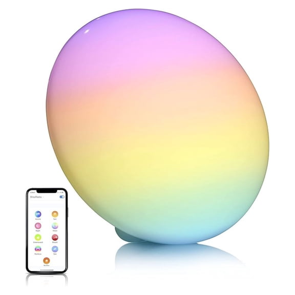 LED Desk Lamp, Smart Night Light - BlissRadia 16 Million Colors, Alexa Compatible, Color Changing Ambiance for Bedroom, Home Office, Mood Lighting, Stepless Dimming