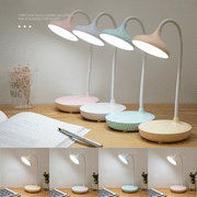 LED Desk Lamp with USB Ports,Touch Desk Lamps for Home Office with 3 Brightness Desk Light with Small Night Light,Reading Lamp Table Lamp for Bedroom Bedside Study（Pink） by Fakrich