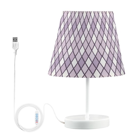 LED Desk Lamp Violet Block Table Nightstand Lamps with 3 Color Temperatures for Home Bedroom Living Room Decor 8x12
