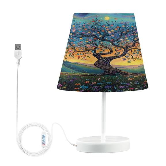 LED Desk Lamp Whimsical Tree Of Life Table Nightstand Lamps with 3 Color Temperatures for Home Bedroom Living Room Decor 8x12