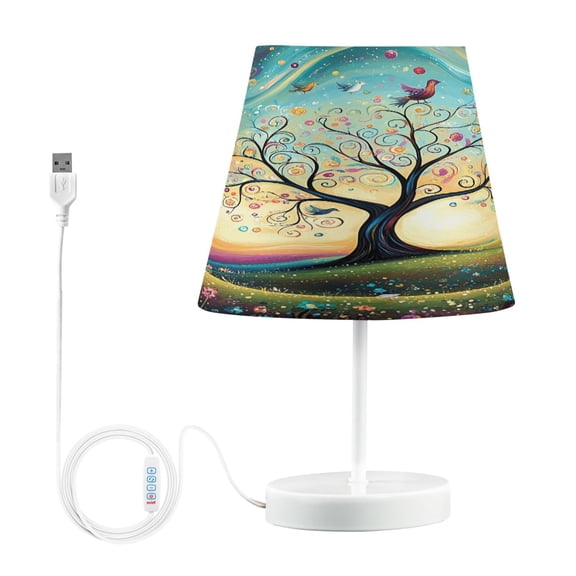 LED Desk Lamp Whimsical Tree with Swirling Branches Table Nightstand Lamps with 3 Color Temperatures for Home Bedroom Living Room Decor 8x12