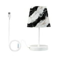 thumbnail image 1 of LED Desk Lamp White Black Marble Texture Table Nightstand Lamps with 3 Color Temperatures for Home Bedroom Living Room Decor 6x11, 1 of 8