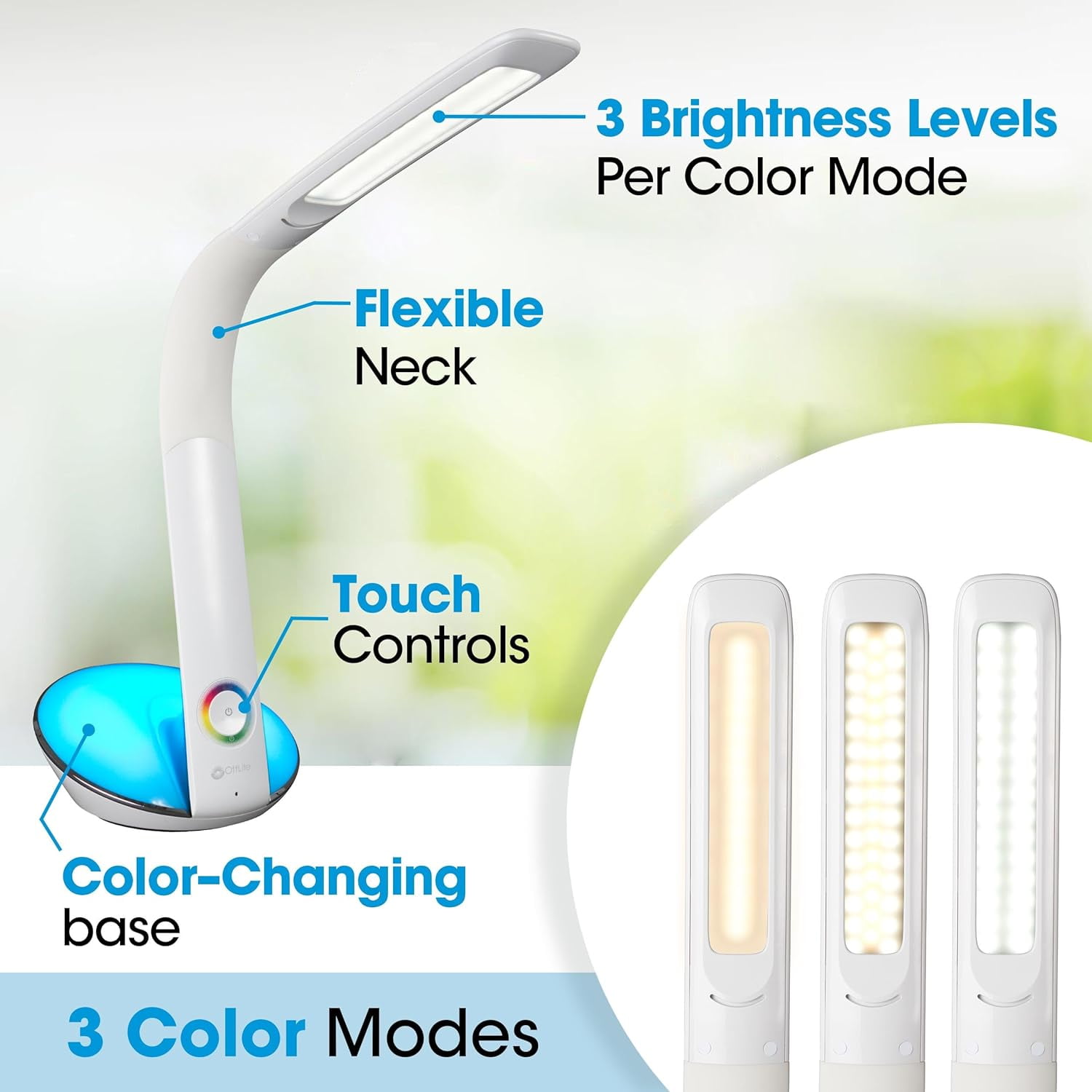 LED Desk Lamp with Color Changing Base and USB - Walmart.com