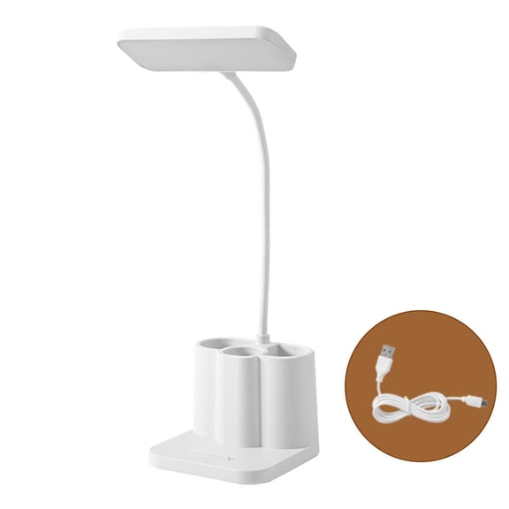 LED Desk Lamp with Pen Holder and Phone Stand, Touch & Remote Control Dimmable,