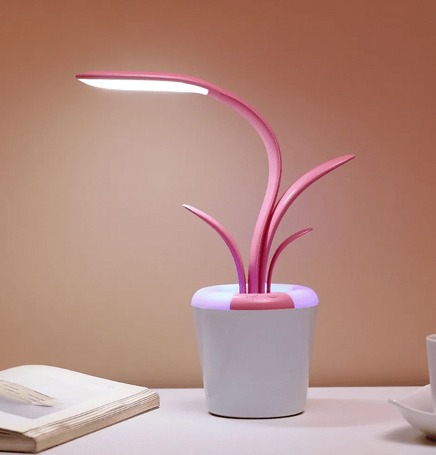 XIBUZZ Eye-caring Portable LED Desk Lamp, USB Rechargeable, Adjustable Brightness, Multicolor for Home, Office, Kids