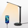thumbnail image 1 of LED Desk Lamp with Usb Port Wireless Charging Charger Touch Control 5 Lighting Modes TOPESEL 60 Min Auto Timer Eye-Caring for a Home Office Black, 1 of 8