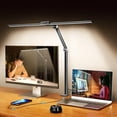 thumbnail image 1 of LED Desk Lamps with Clamp for Home Office,Remote Control Eye-Caring Table Lamp with Clamp,24W 7 Dimming/5 Color Modes/Timer,Adjustable Touch Led Lamp with USB Charging Port for Study Reading Work, 1 of 15