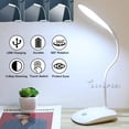 thumbnail image 1 of LED Desk Light Dimmable Bedside Reading Night Lamp USB Rechargeable Touch Sensor, 1 of 8