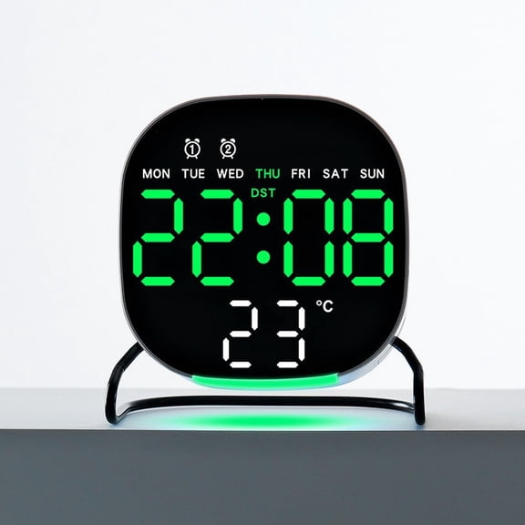 LED Desktop Clock Time And Date Loop Display Integrated Alarm Function