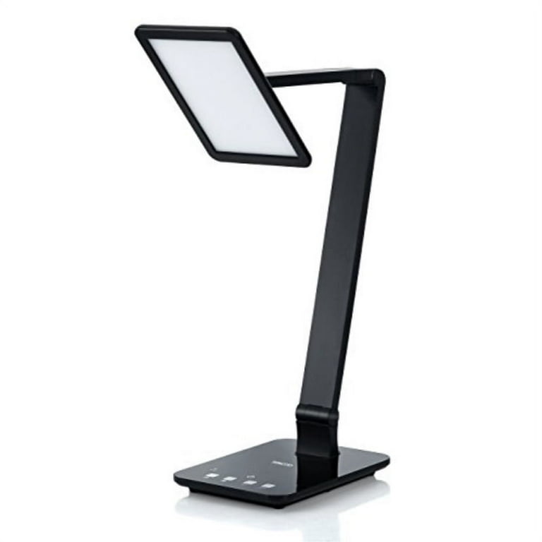 LED Desktop Lamp Saicoo desk lamp with Large LED Panel Seamless Dimming Control of Brightness and Color Temperature An USB Charging Port