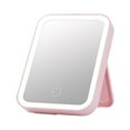 thumbnail image 1 of LED Desktop Mirror with Stand, Folding Makeup Mirror with Lights, Touch Control Vanity Mirror for Desk, Decorative Mirror with Magnification for Home, 1 of 6