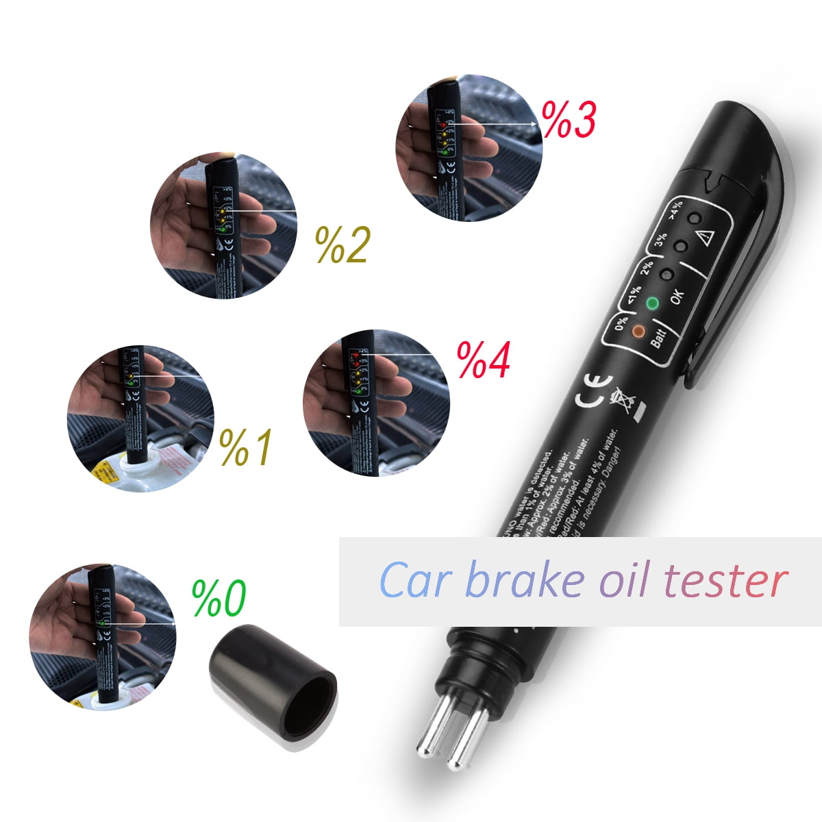 LED Detector Brake Fluid Water Content Tester Level Measurement