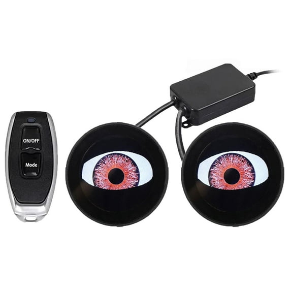 LED Devil Eyes Lights 2PCS, 12V Adjustable Color with 24 Dynamic Modes, Third - Gen Big Eye Lights for Cars, Phone App Controlled, Perfect for Fog Lights, Suitable for All Ages, Upgrade